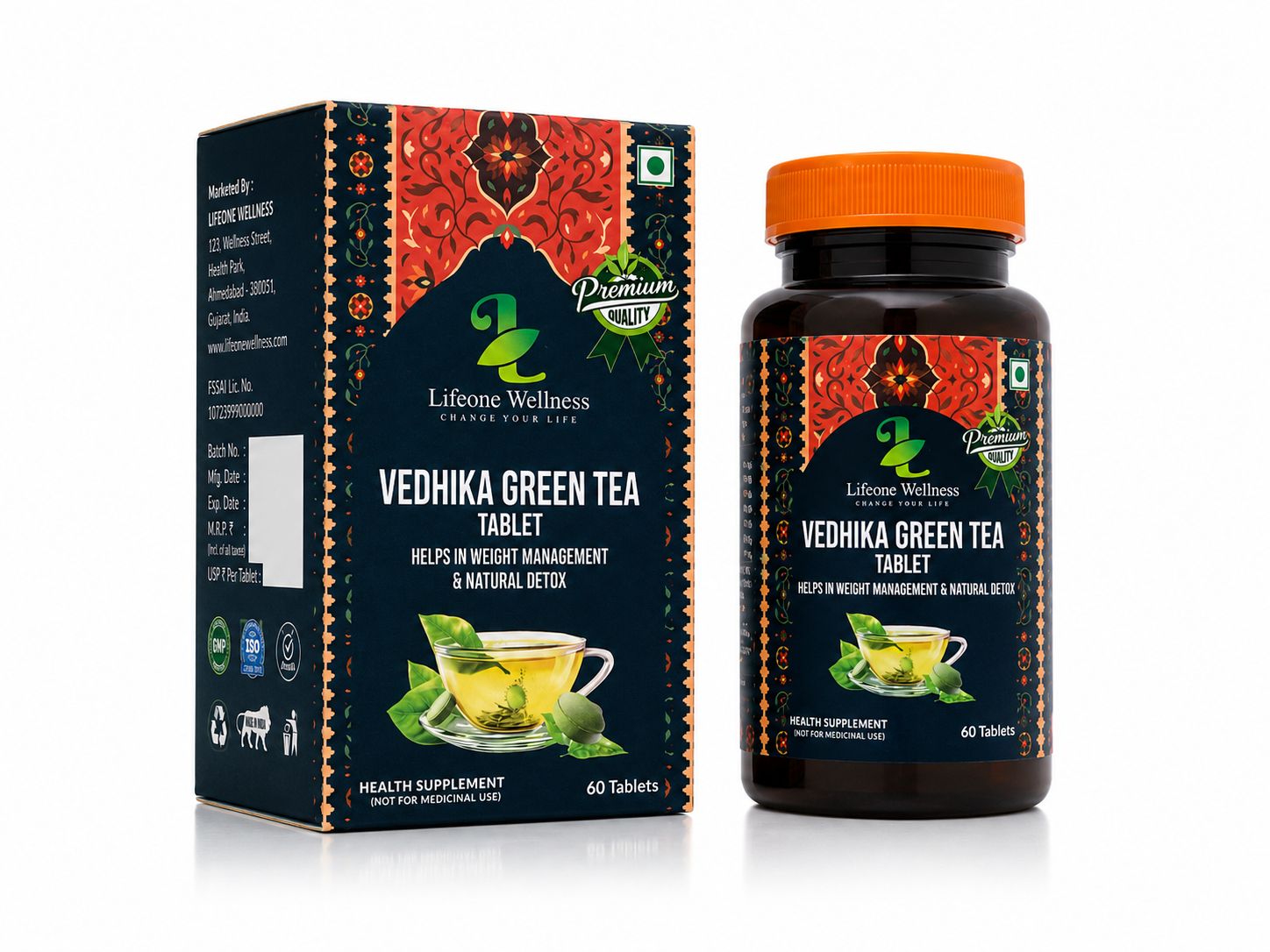 Vedhika Green tea Tablet
